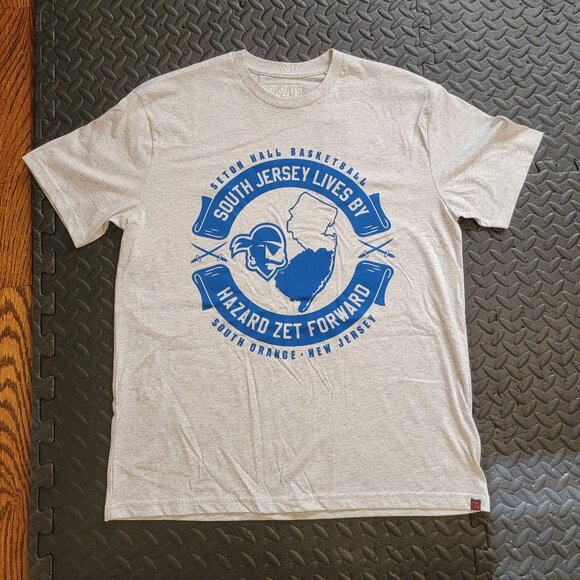 Seton Hall Pirates Basketball Graphic Tee Shirt by RSVLTS, Gray, Medium, NWT - Picture 2 of 12